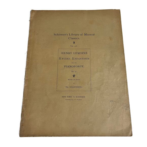 VTG Schirmer's Library of Musical Classics Vol 175 Henry Lemoine Pianoforte 1893 - Picture 1 of 2